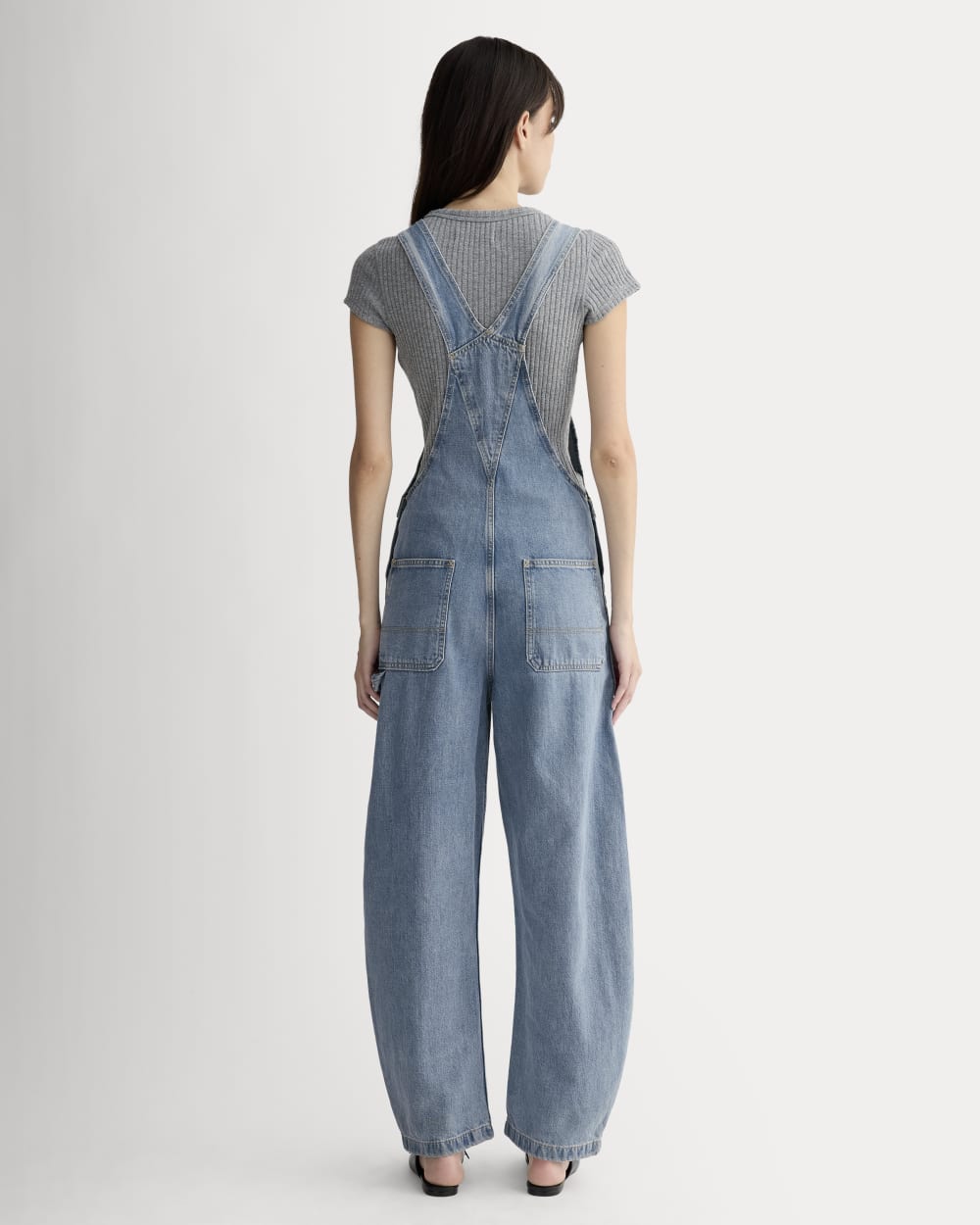 The Curve Overall in Light Indigo — detail view