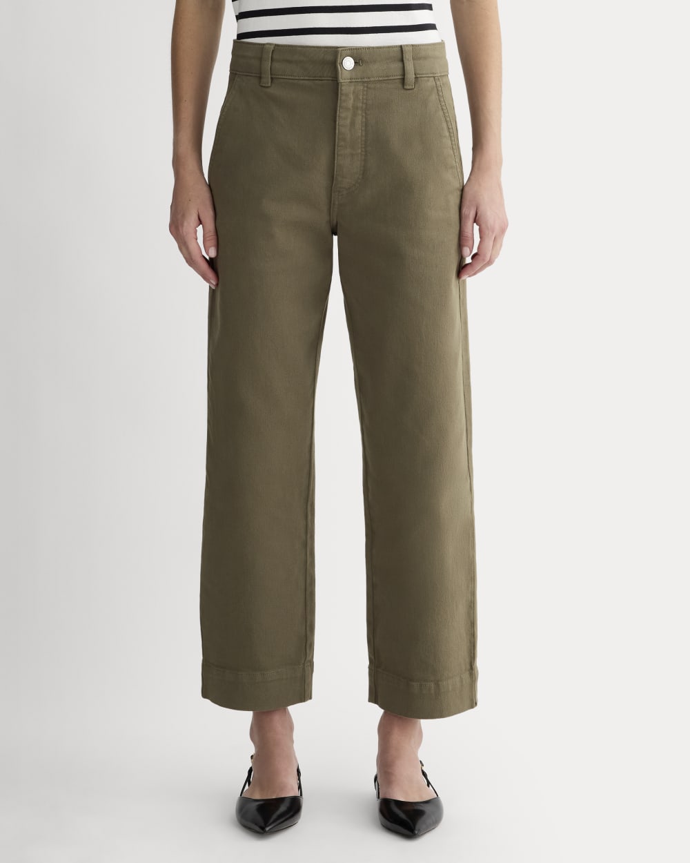 The Utility Straight-Leg Pant in Kalamata — detail view