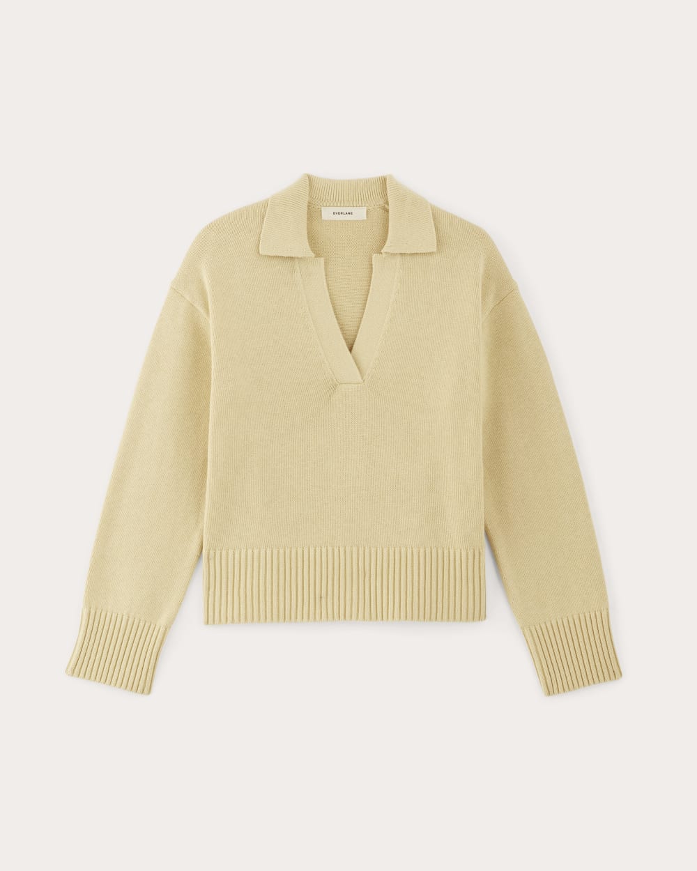 The Boxy Polo in Everyday Cotton in Parsnip — alternate view