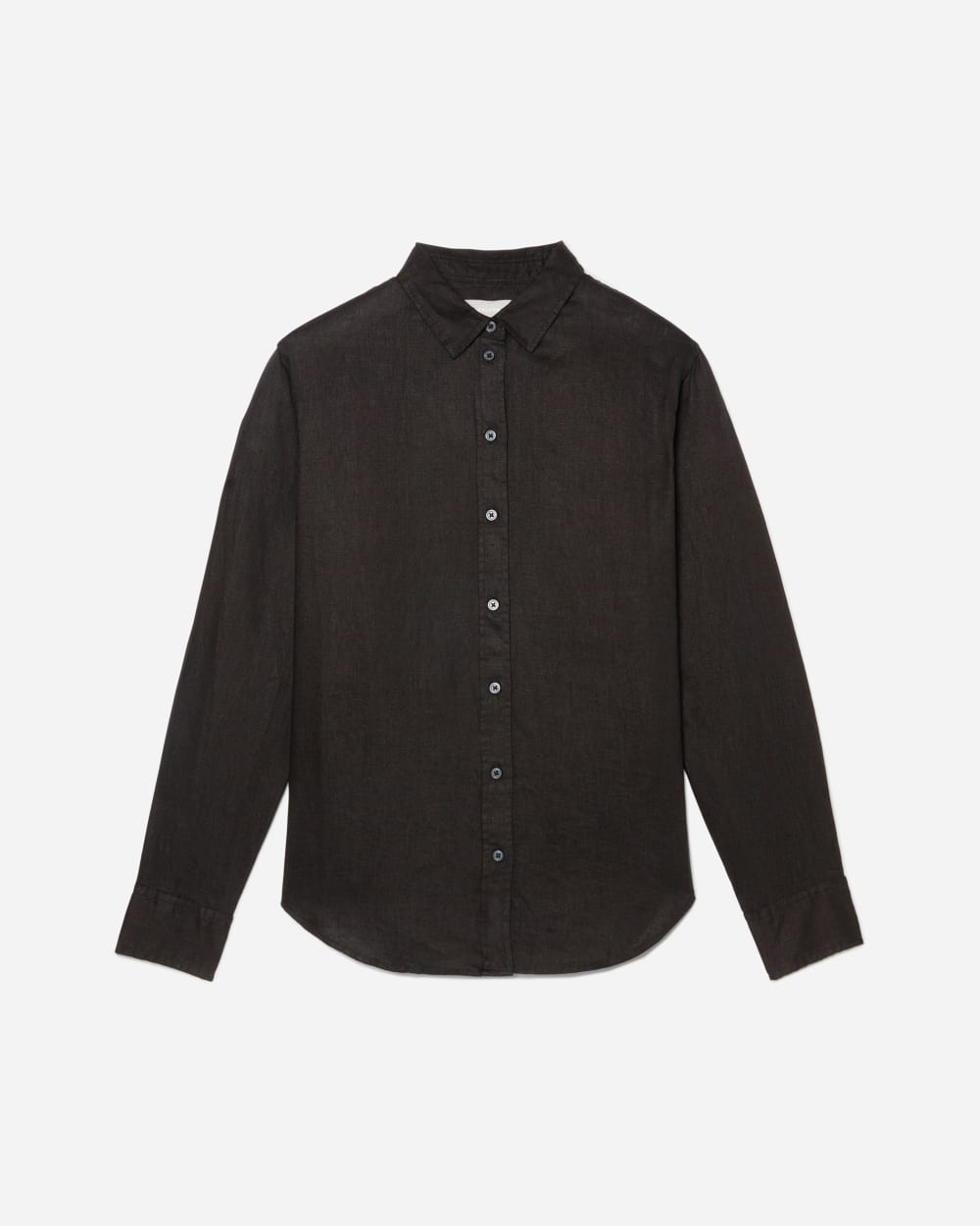 The Must-Have Shirt in Linen in Black — detail view