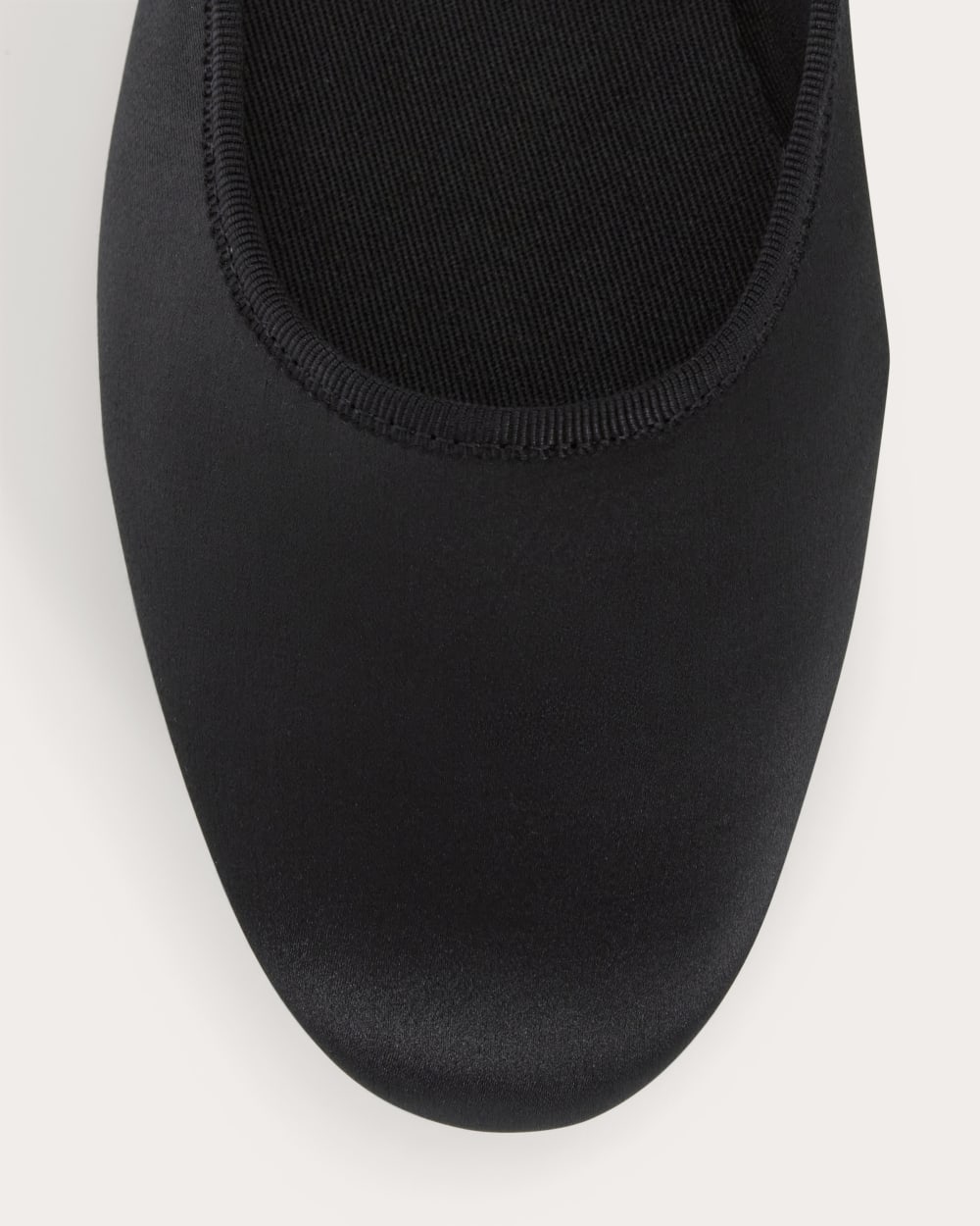 The Day Buckle Mary Jane in Black Satin — detail view