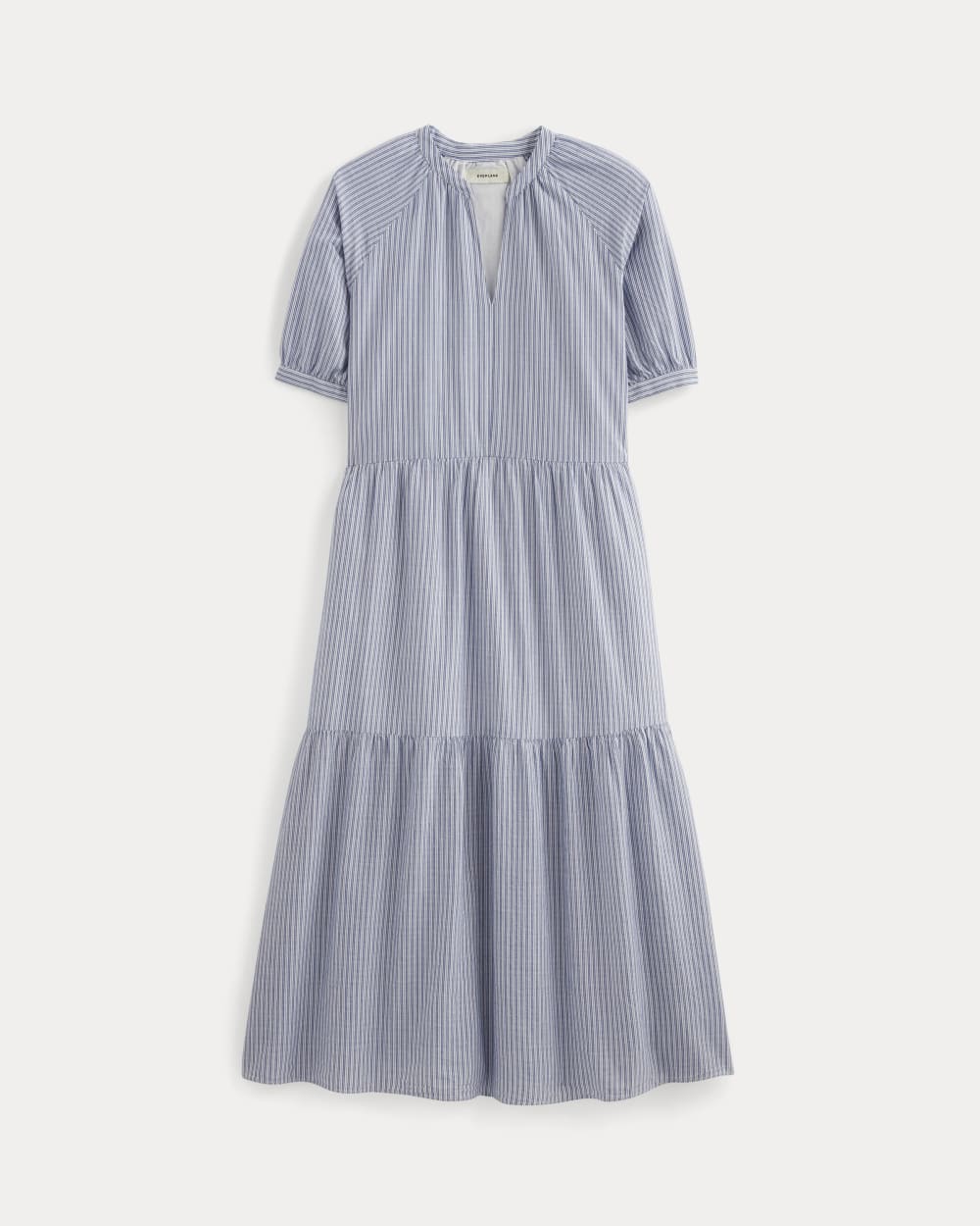 The Farmers Market Dress in Mazarine Blue / Optic White — alternate view