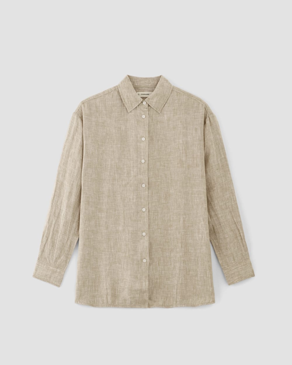 The Boyfriend Shirt in Linen in Cornstalk Chambray — alternate view