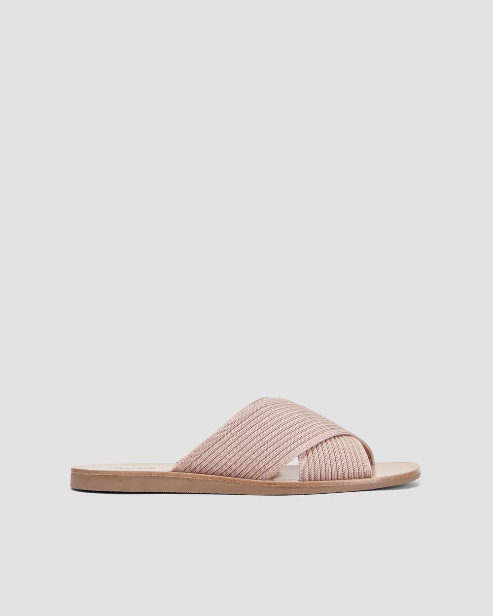The Day Crossover Sandal in Pale Pink — front view