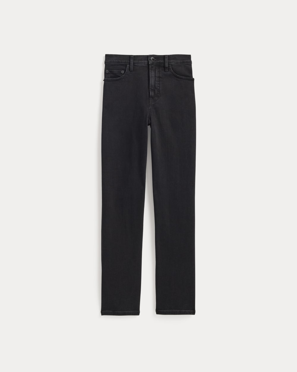 The High-Key Stovepipe Jean in Washed Black — alternate view