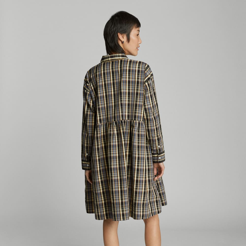 The Field Dress in Multi Plaid — detail view