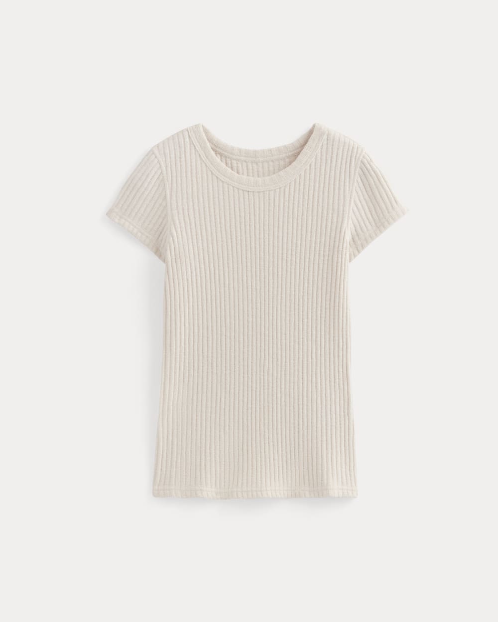 The Cozy Rib Tee in Bone — alternate view