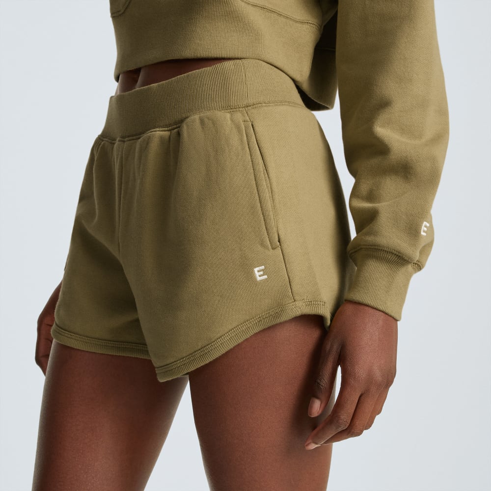 The Track Sweatshort in Fennel Seed — detail view