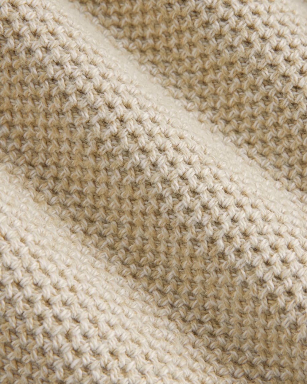 The Cotton Honeycomb Cardigan in Mojave Desert / Natural — detail view