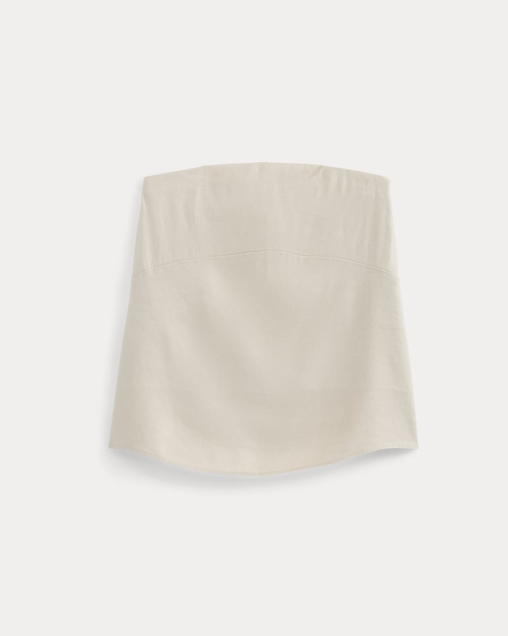 Tube Top in Stretch Linen in Birch — detail view