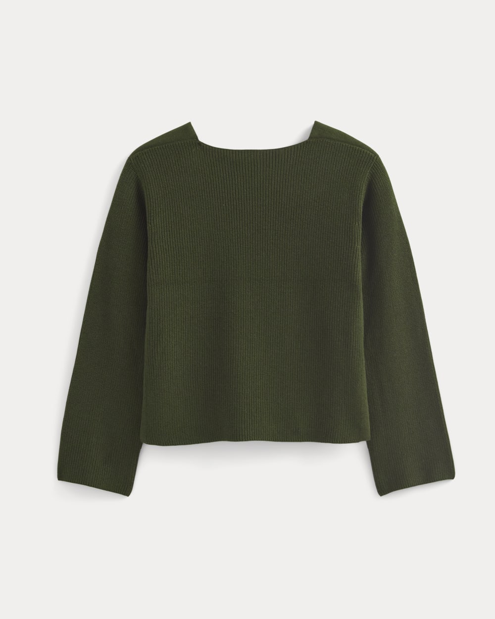 The Boatneck Top in Everyday Cotton in Dark Green — alternate view