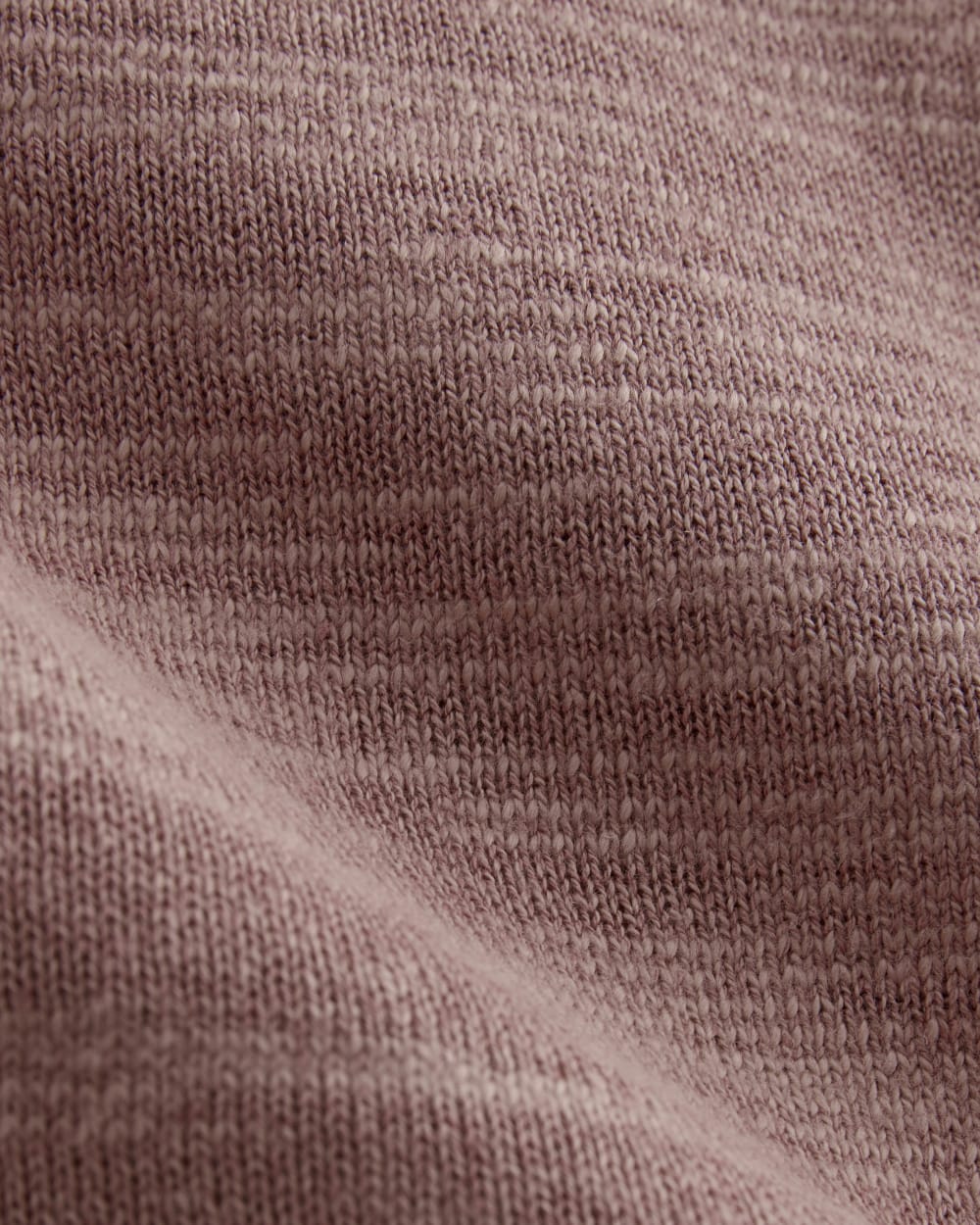 The Slouch Sweater in Cotton Linen in Rose Dusk — detail view