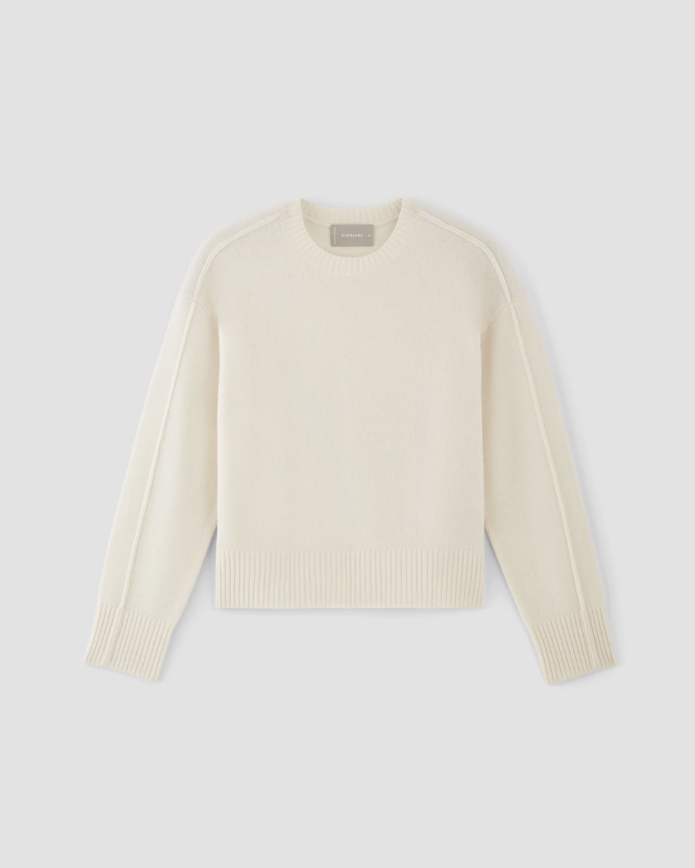 The Good Merino Wool Crewneck Sweater in Bone — alternate view