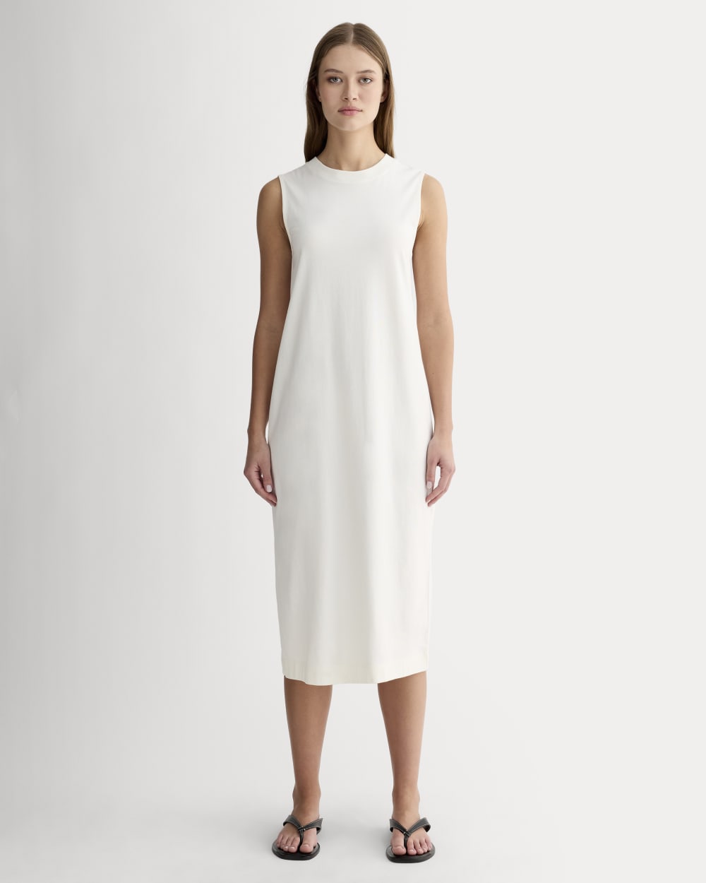 The Weekend Tank Dress in Canvas — front view