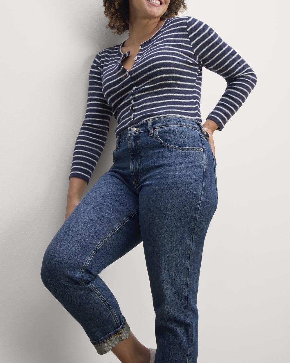 The Super-Soft Relaxed Jean in Whisper Blue — detail view
