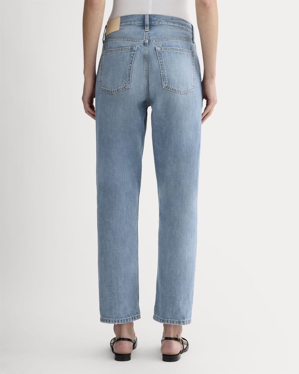 The Super-Soft Relaxed Jean in Weathered Blue — detail view