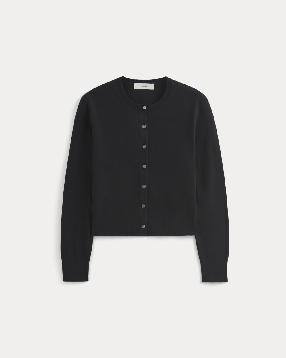 The Cropped Cardigan in Cotton Cashmere in Black — alternate view