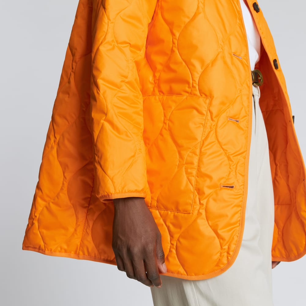 The Quilted Liner in Turmeric — detail view