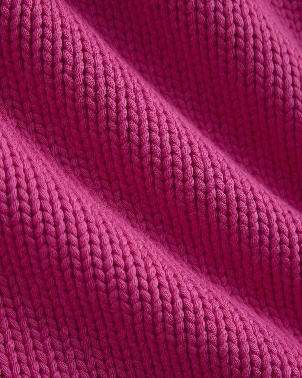 Oversized Cocoon Crew in Elevated Cotton in Rose Violet — detail view