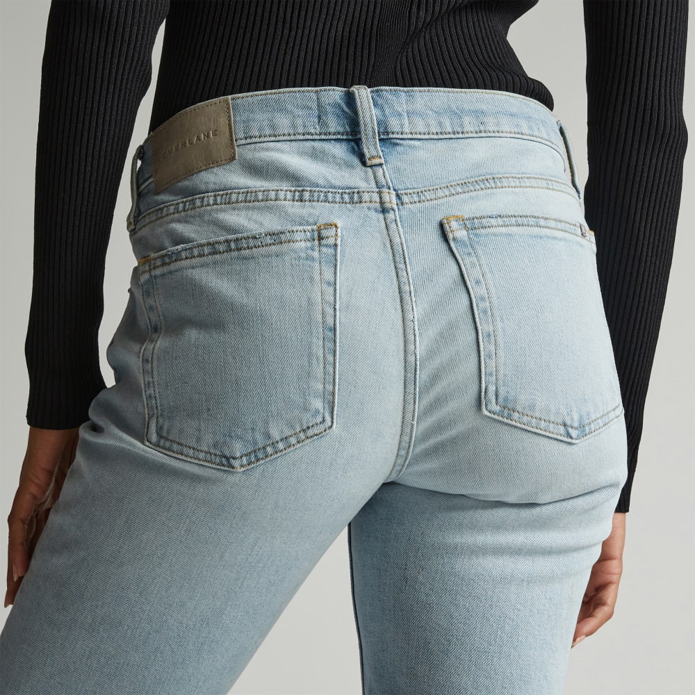 The Low-Rise Shortie Jean in Fog — detail view