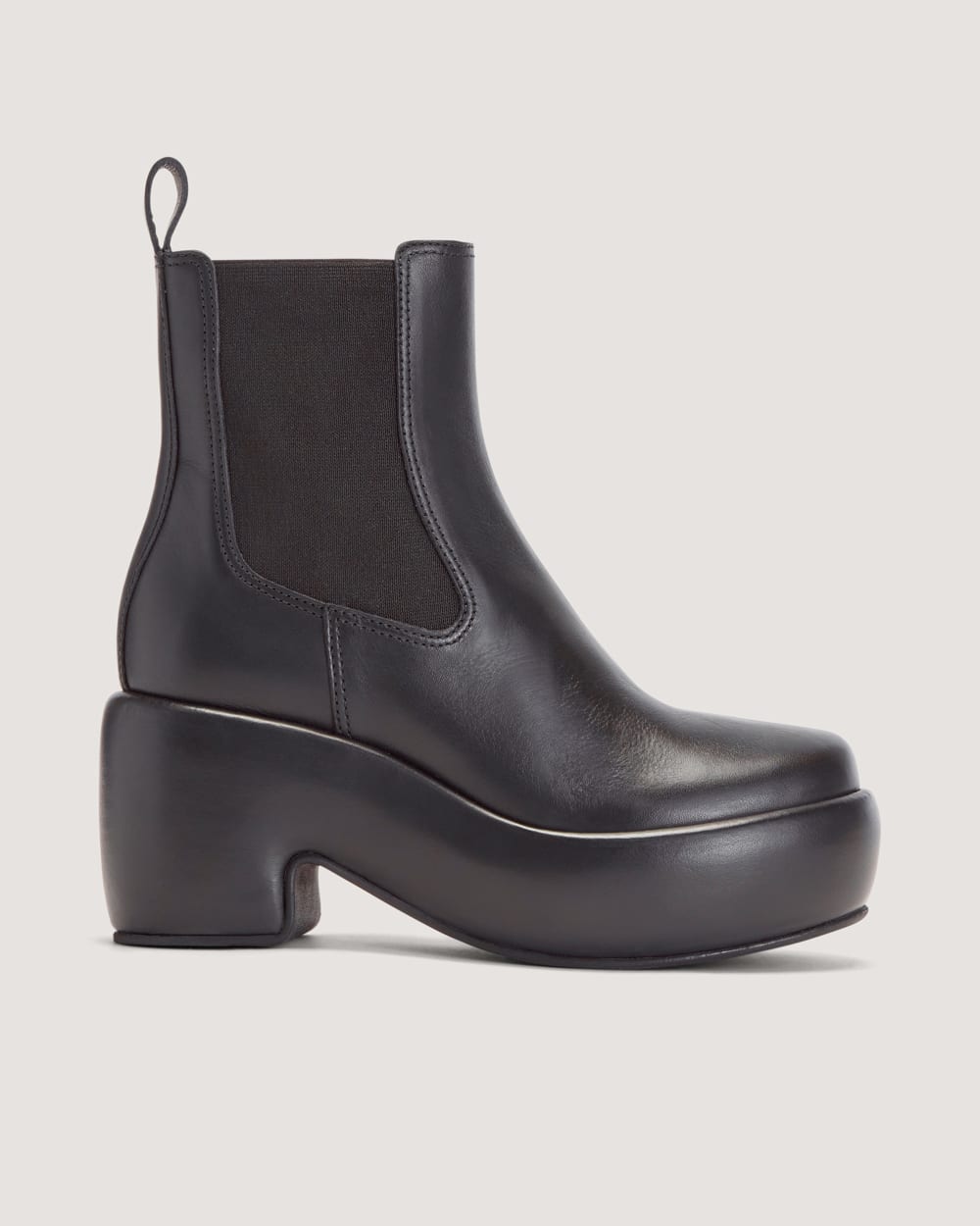 The Puffa Boot in Black — front view