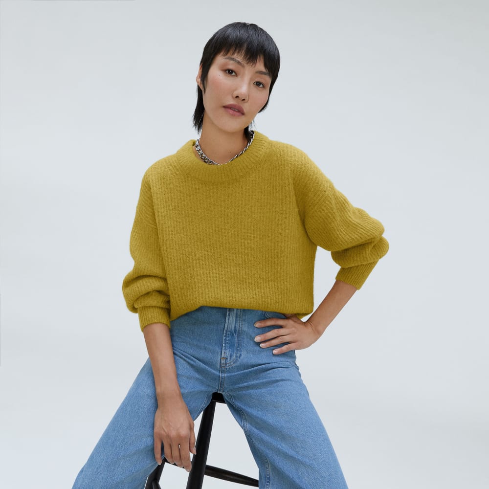 The Cocoon Crew in Alpaca in Golden Palm — detail view