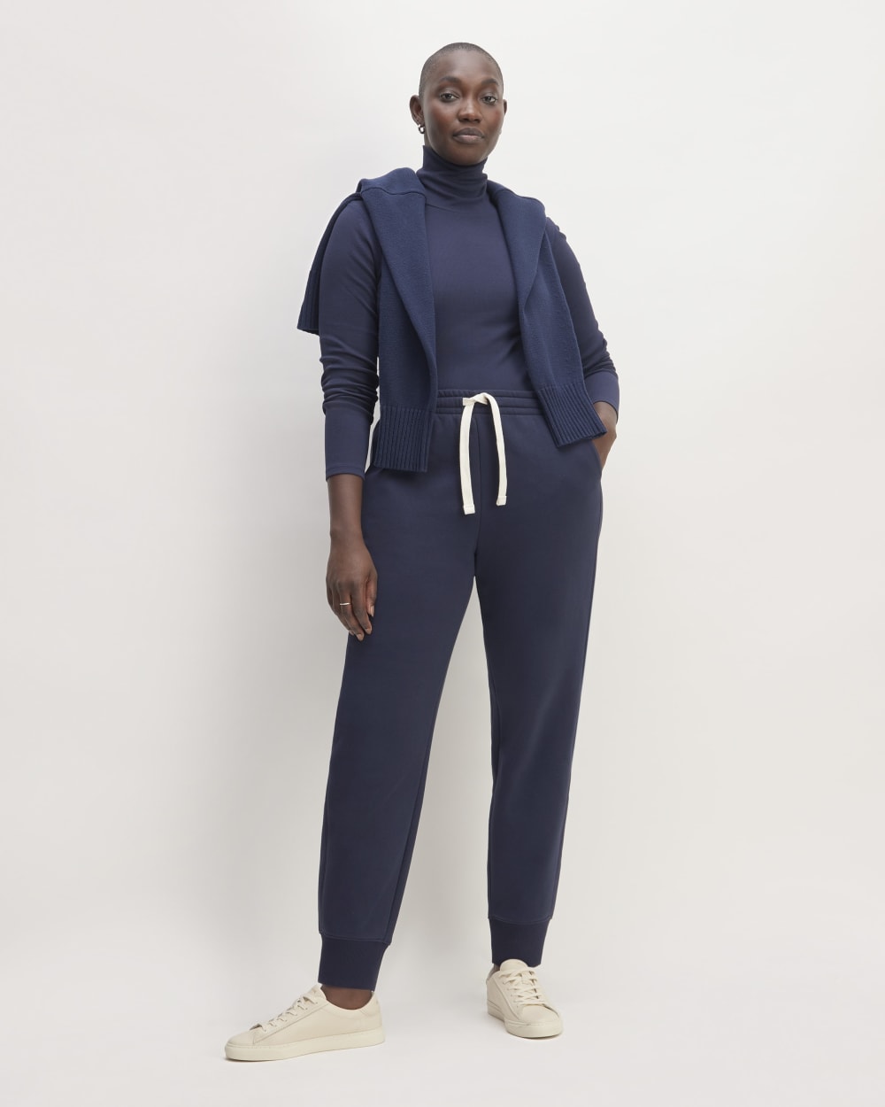 The ReTrack Jogger in Navy — front view