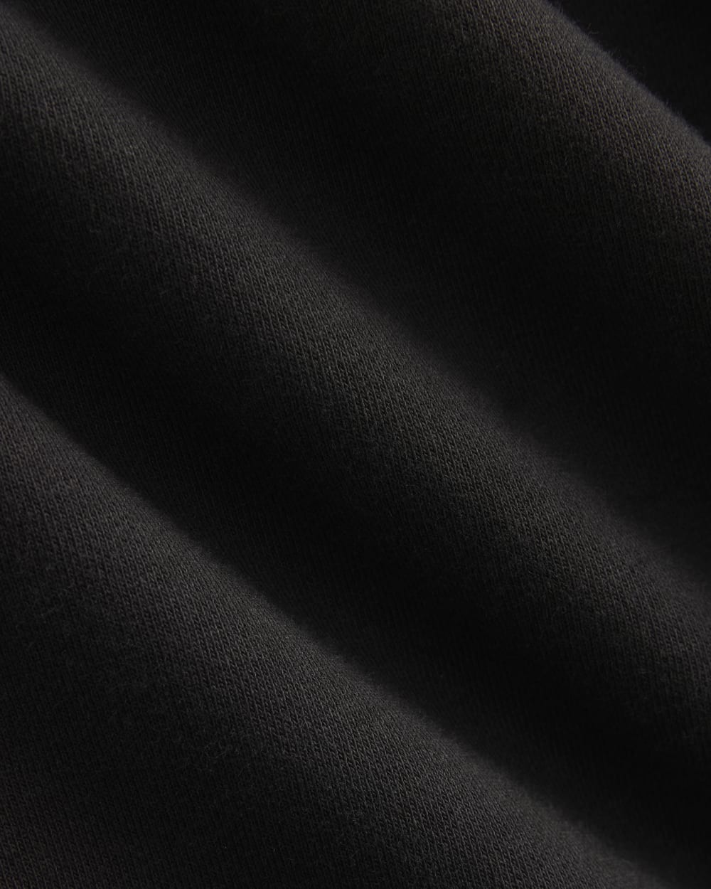 Luxe Fleece Oversized Full-Zip Hoodie in Black — detail view