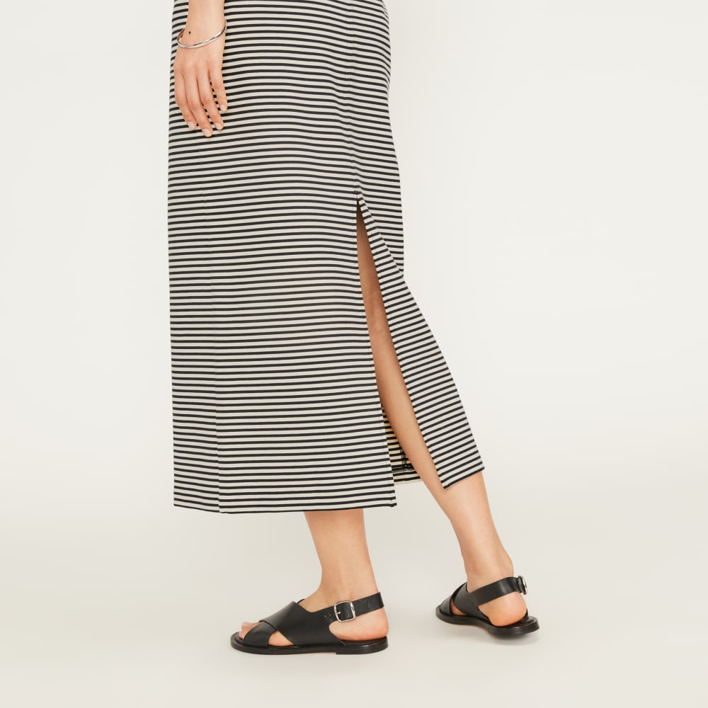 The Dream Maxi Skirt in Parchment / Black — detail view
