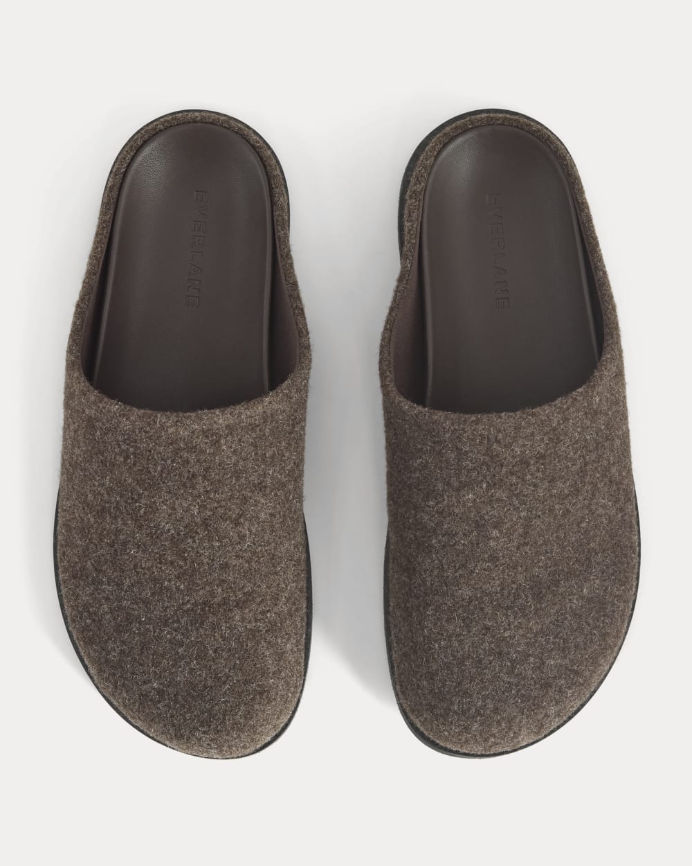 Wool Clog in Cocoa — detail view