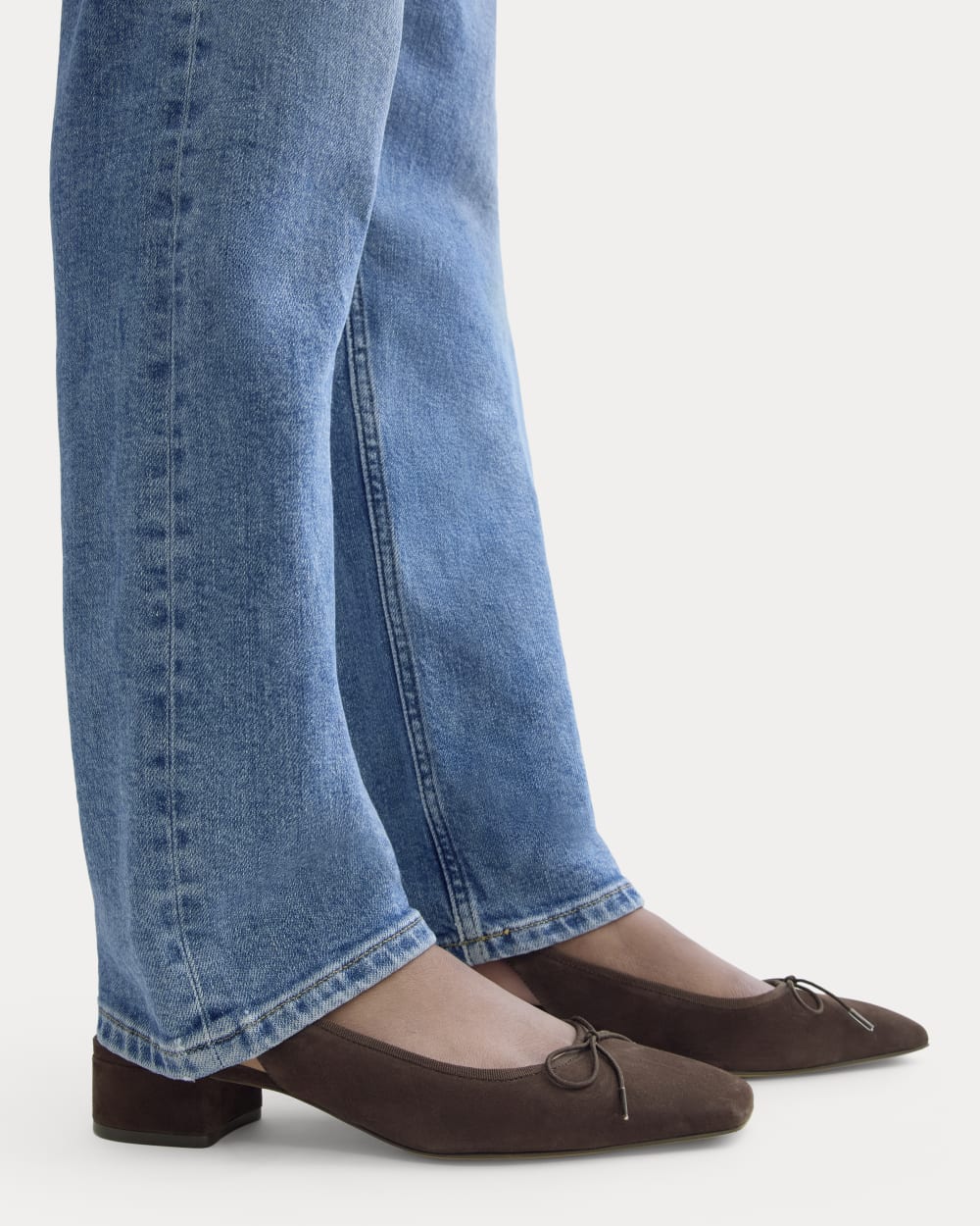 The Ballet Slingback Heel in Dark Chocolate — detail view