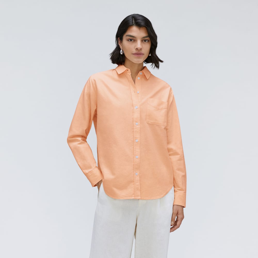 The Must-Have Oxford Shirt in Apricot — front view