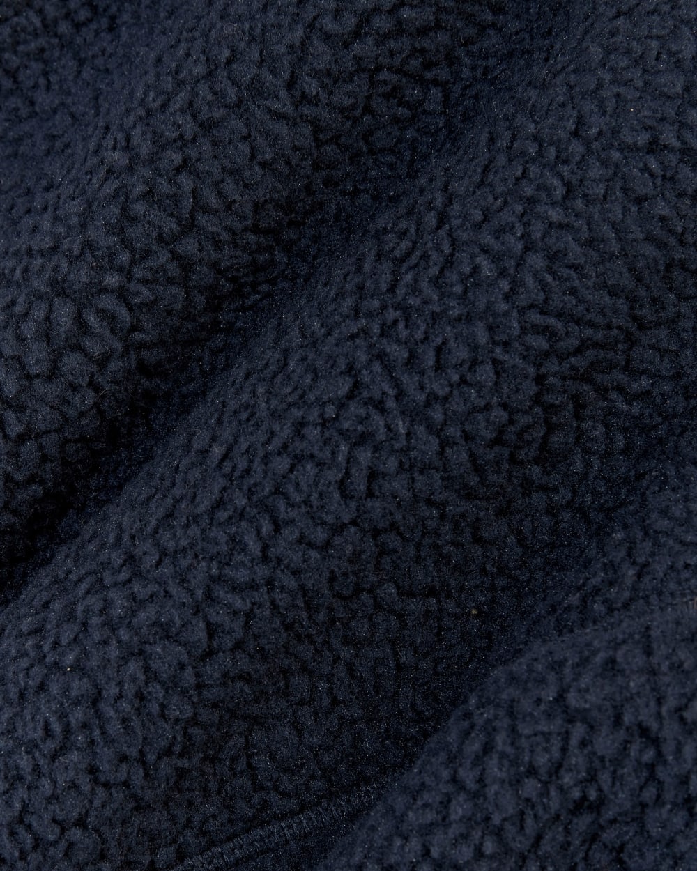 The ReNew Fleece Oversized Half-Zip in Navy — detail view