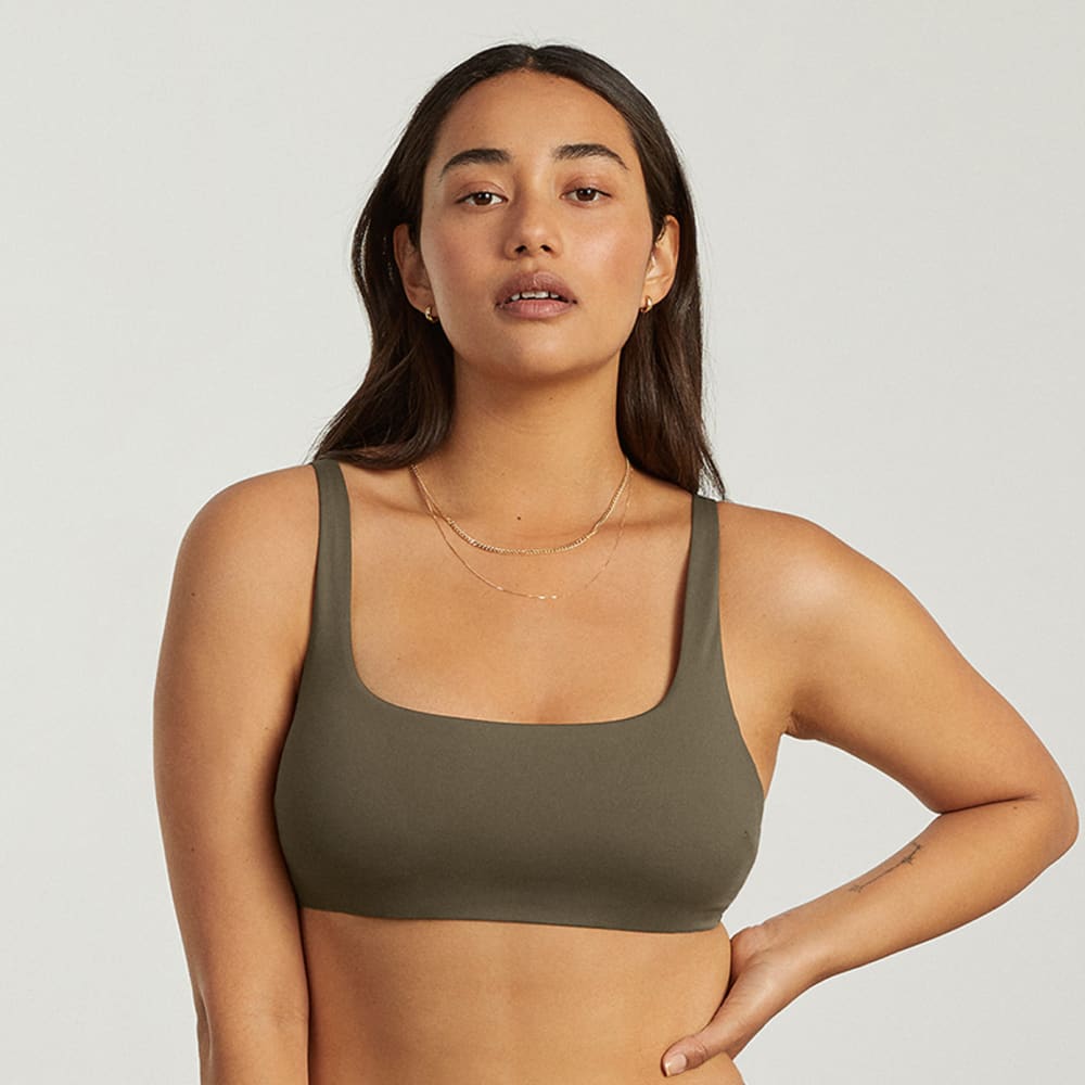 The Square-Neck Bikini Top in Beech — alternate view