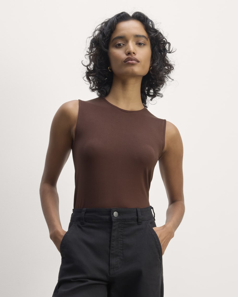 The Form Tank in Dark Mahogany — front view