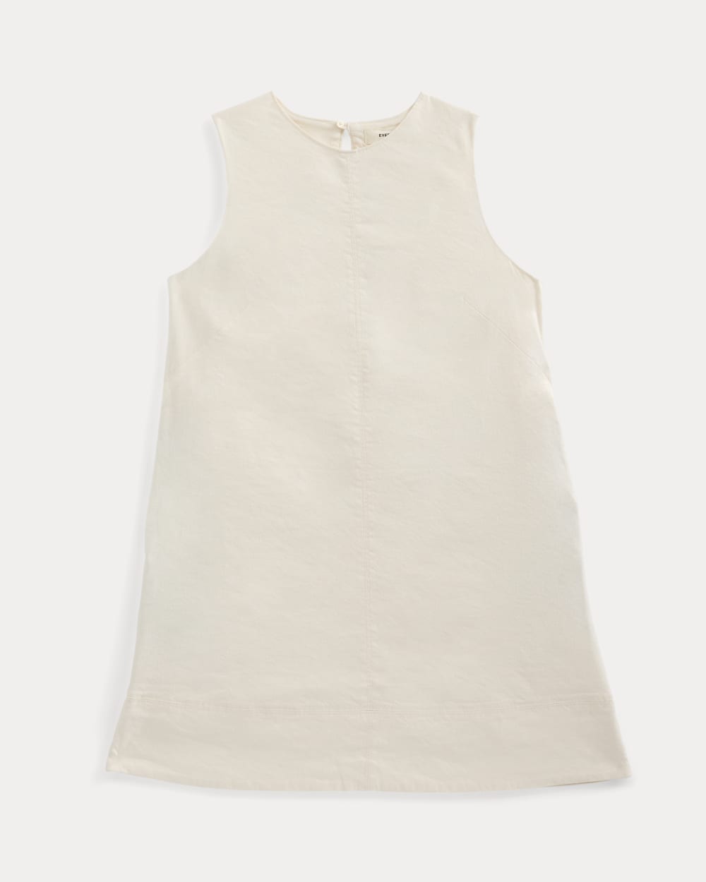 The Shift Dress in Stretch Linen in Bone — alternate view