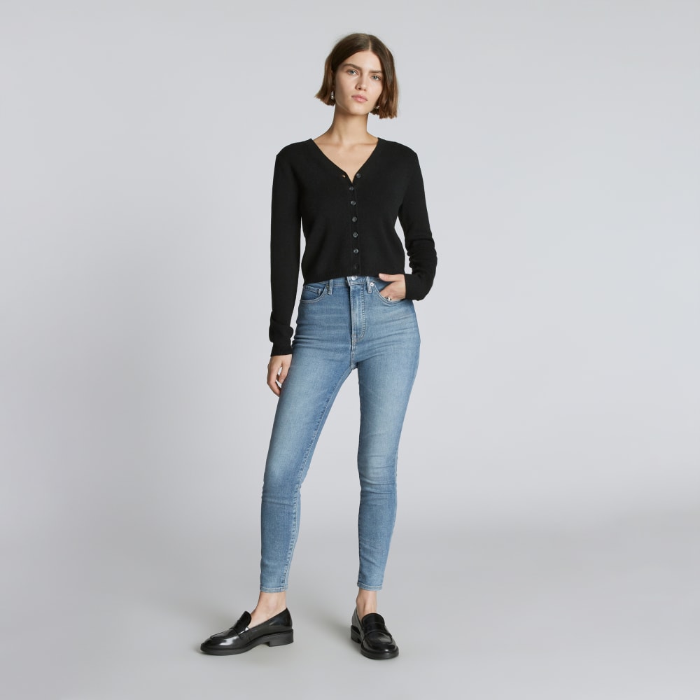 The Way-High® Skinny Jean in Faded Blue — front view