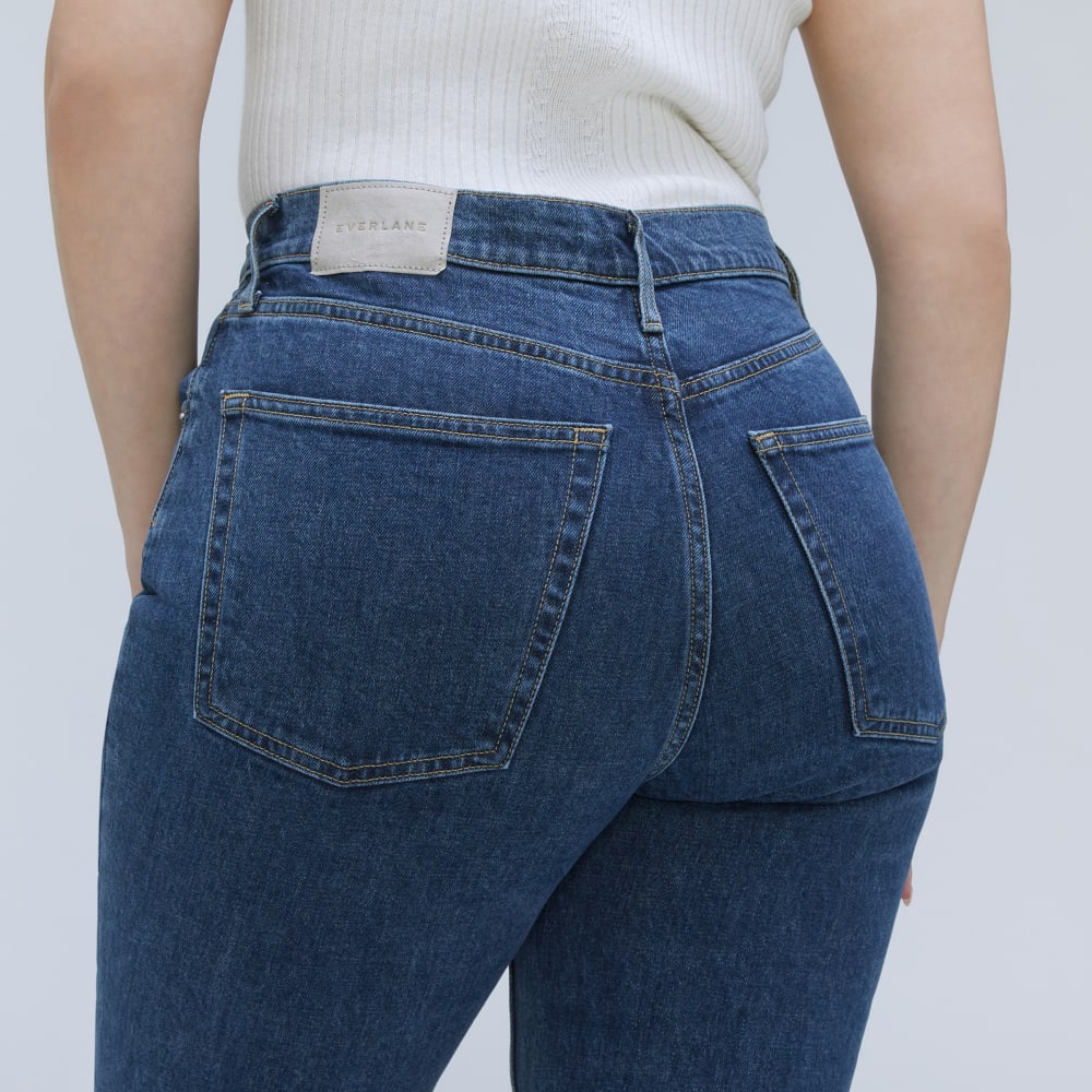 The Cheeky Hourglass Jean in Washed Midnight — detail view