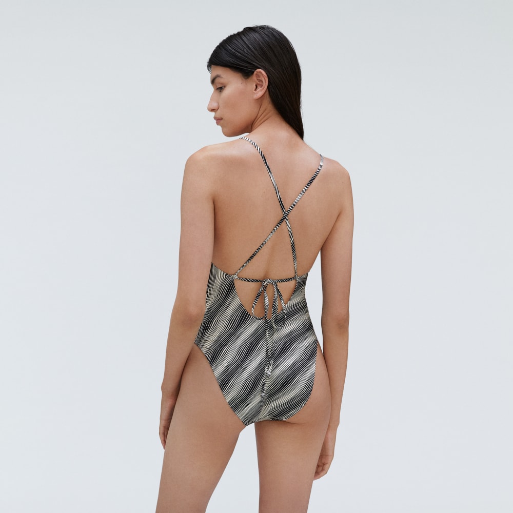 The String One-Piece in Black / Canvas — detail view