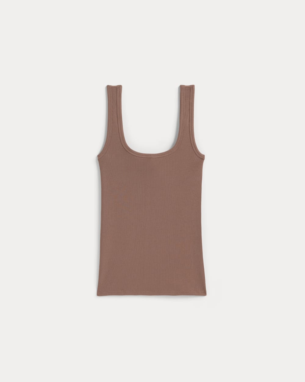 The Luxe Rib Square-Neck Tank in Rose Dusk — alternate view