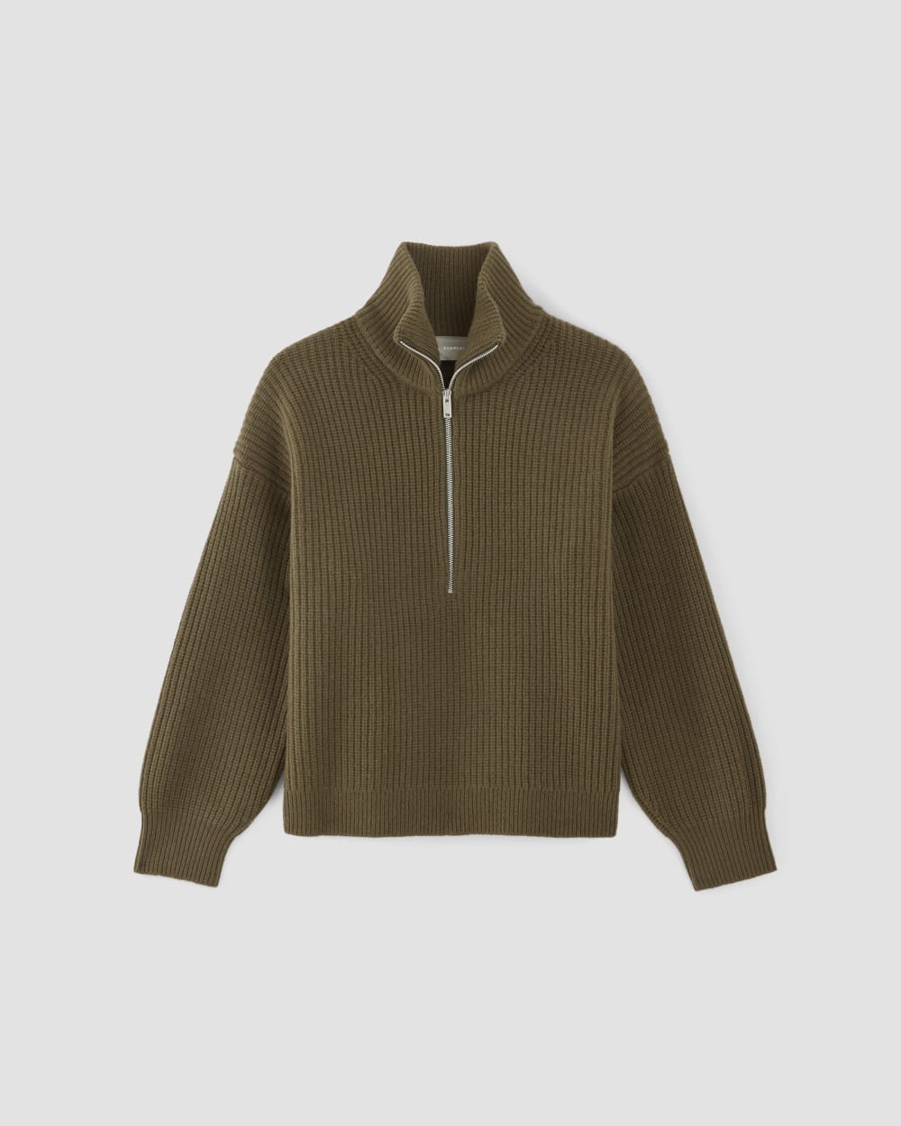 The Half-Zip Sweater in Luxe Merino in Beech — alternate view