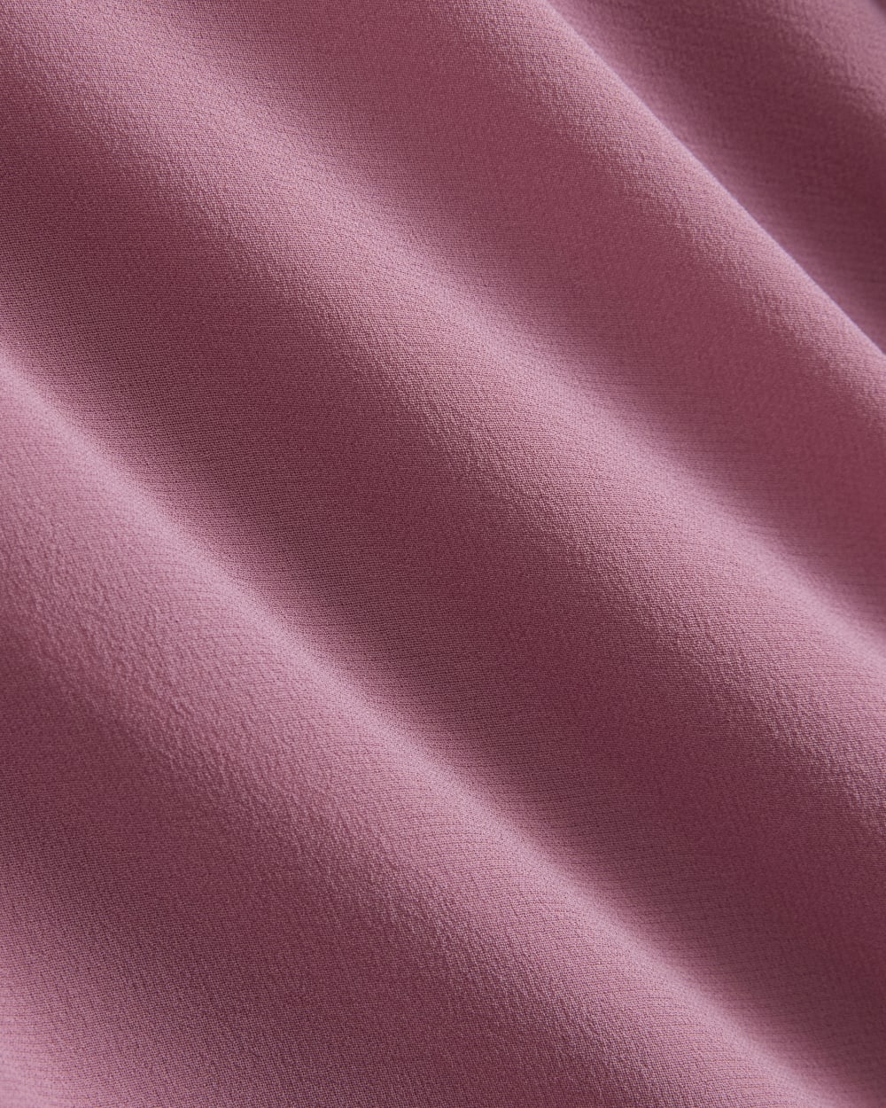 Notch Collar Shirt in Silk Georgette in Heather Rose — detail view