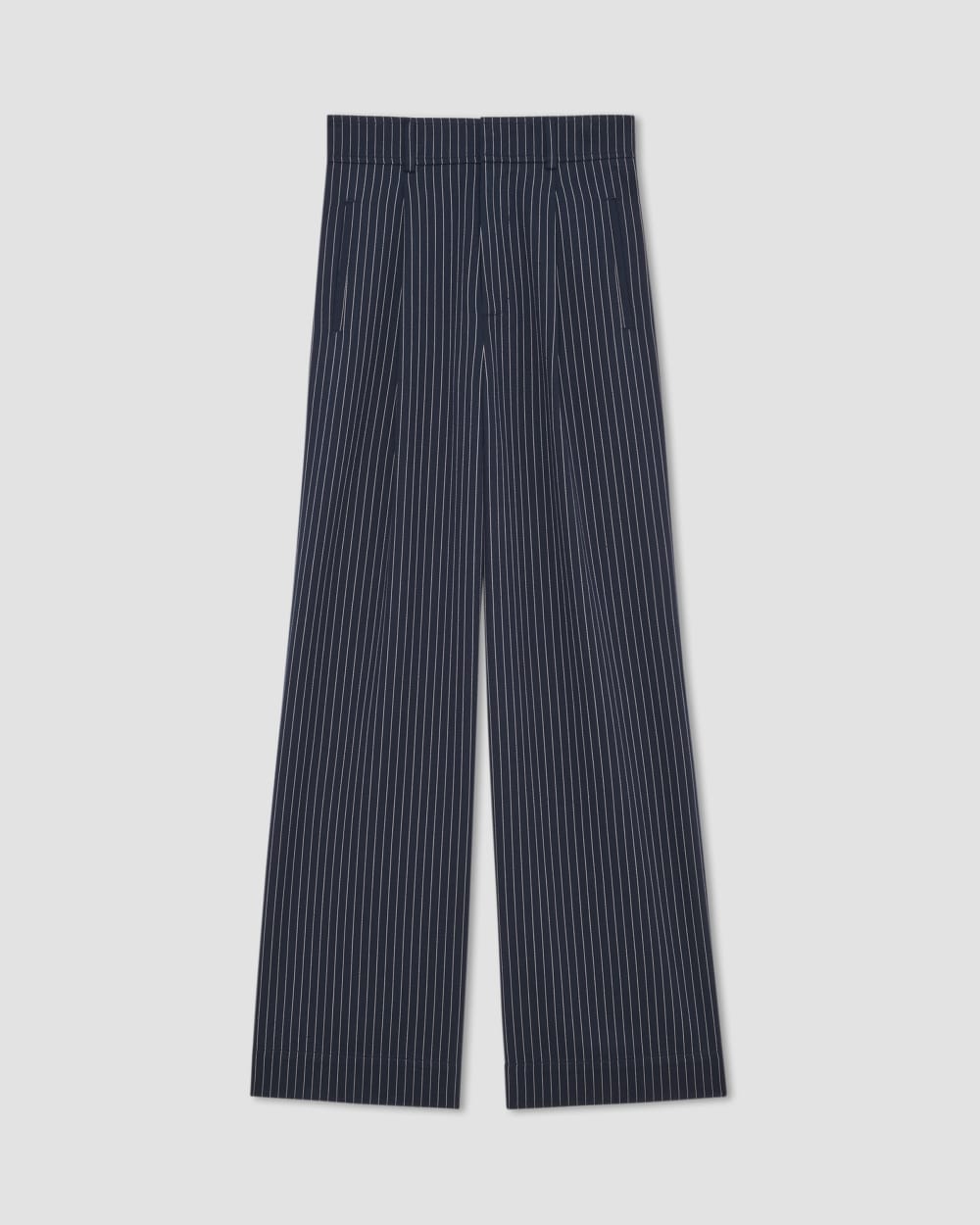 The Draper Pleated Pant in Buttersmooth in Navy / Bone — alternate view