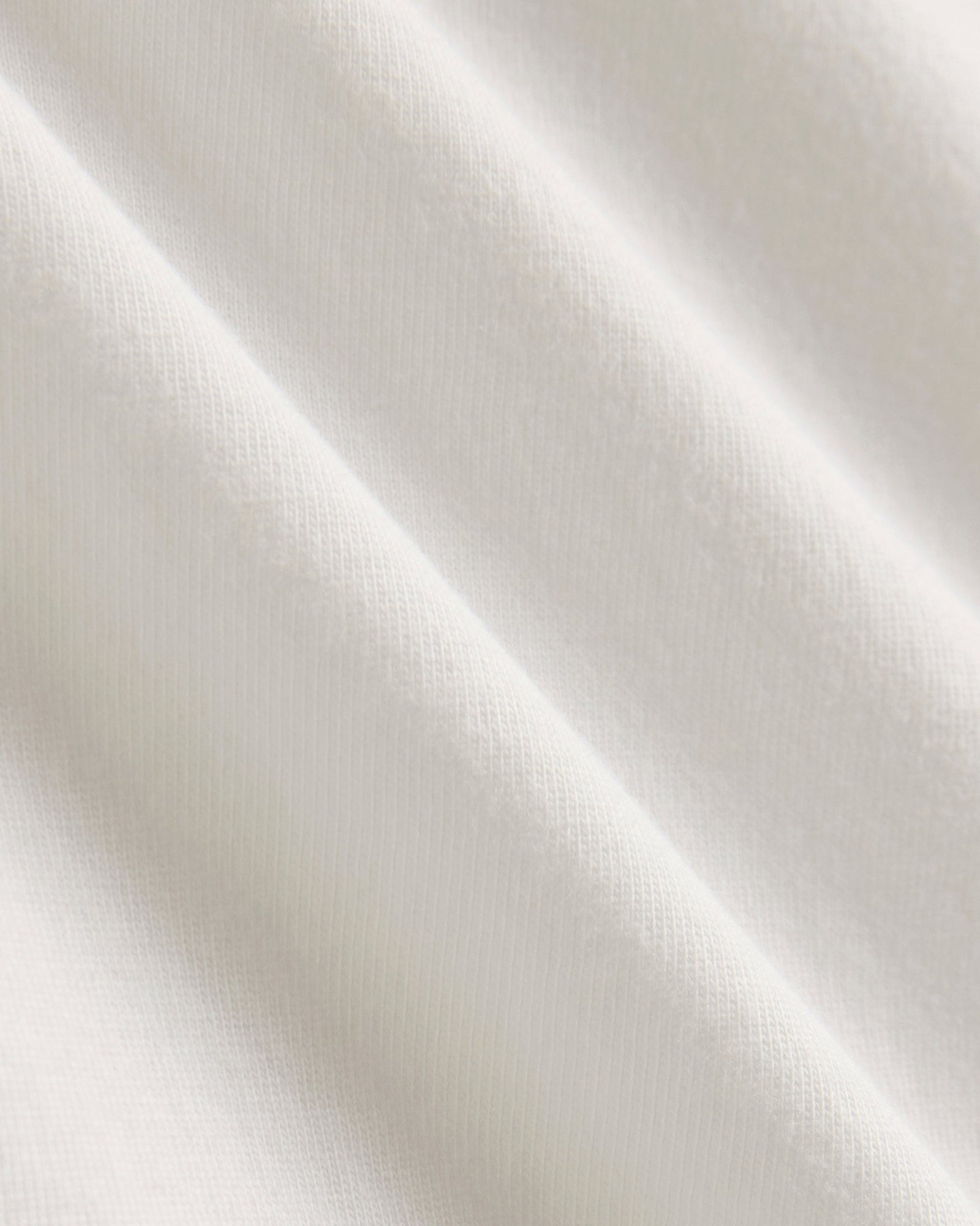 The Box-Cut Tee in Essential Cotton in White — detail view