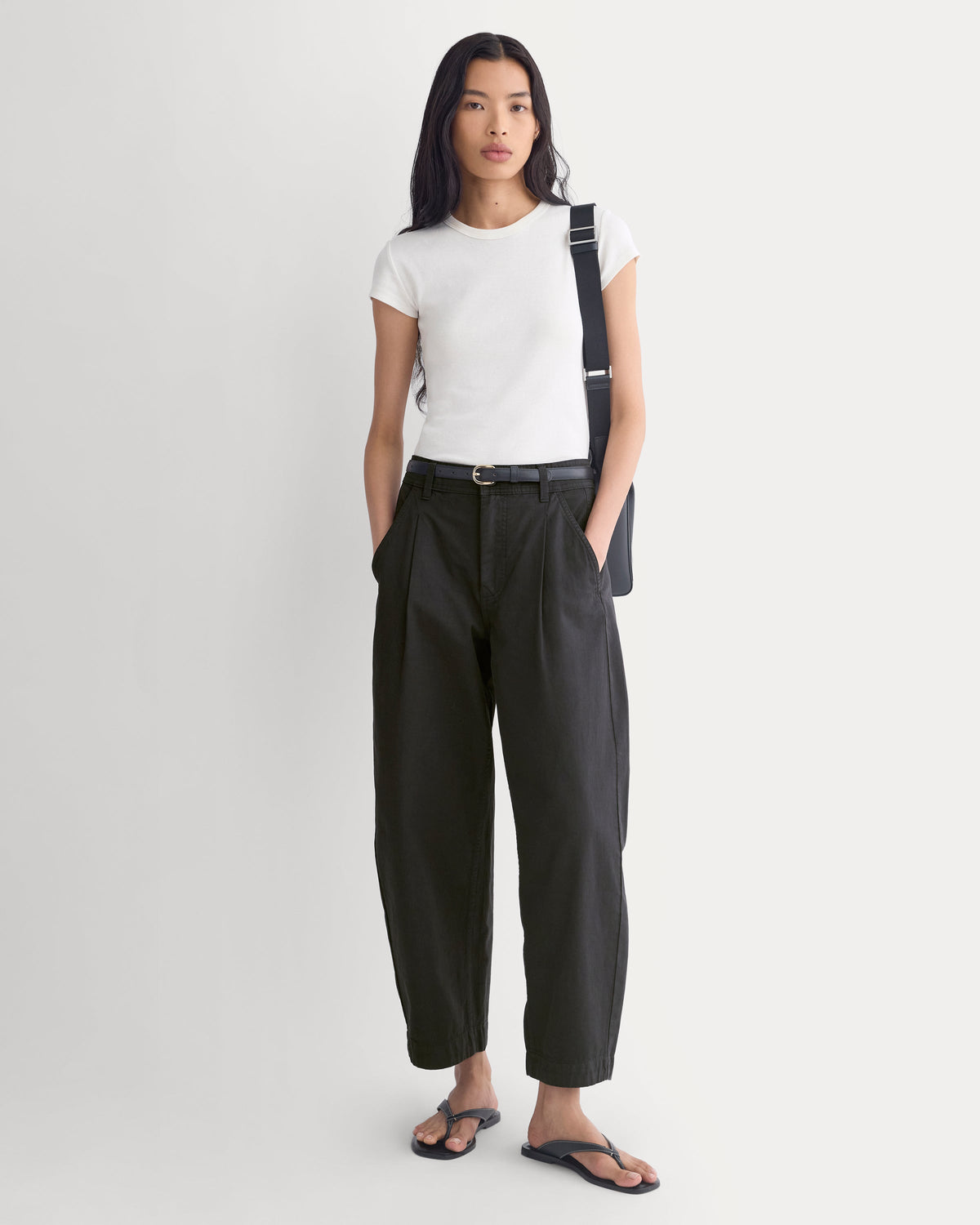 The Everywhere Pant in Black — front view