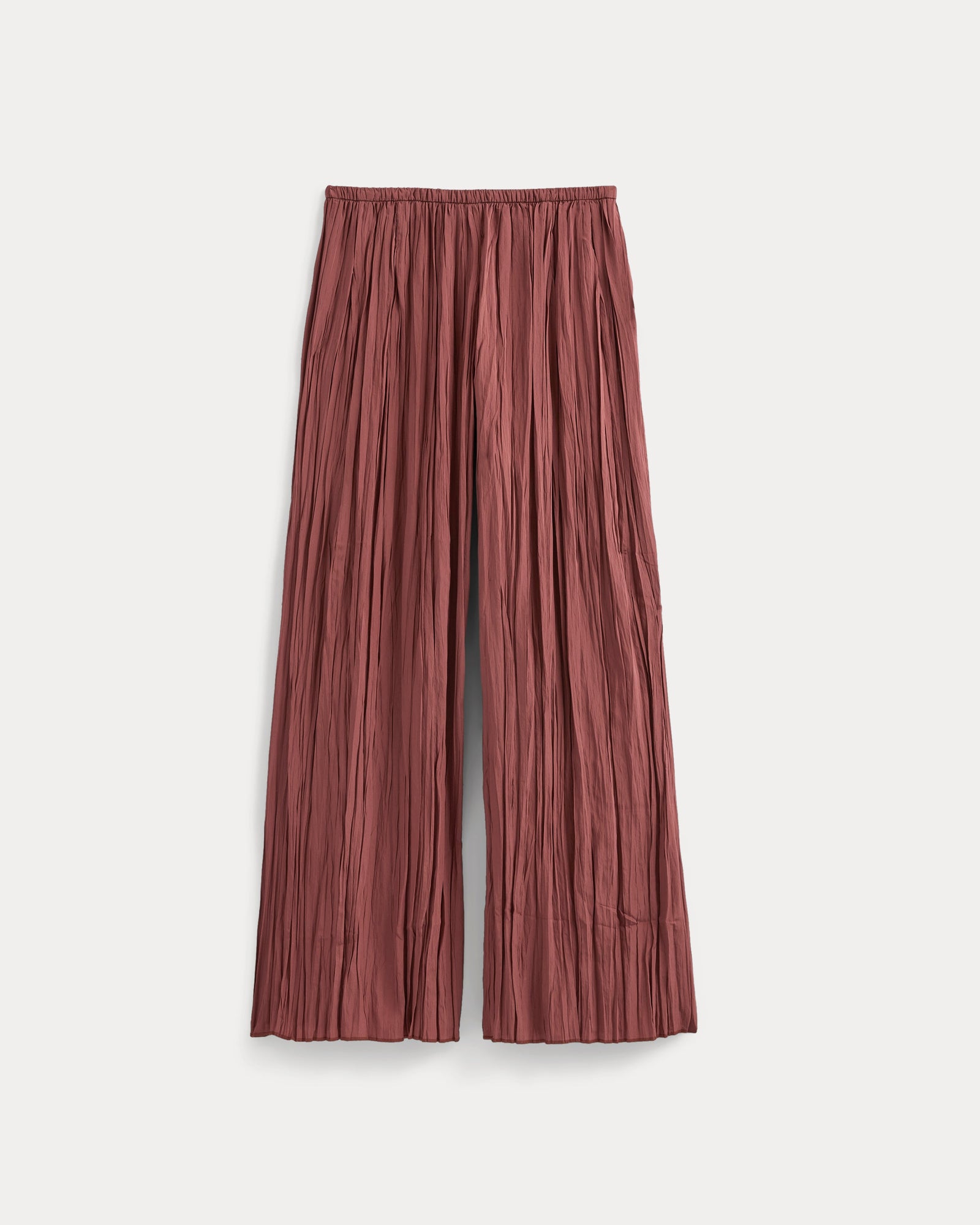 Crinkle Wide-Leg Pant in Henna Red — alternate view