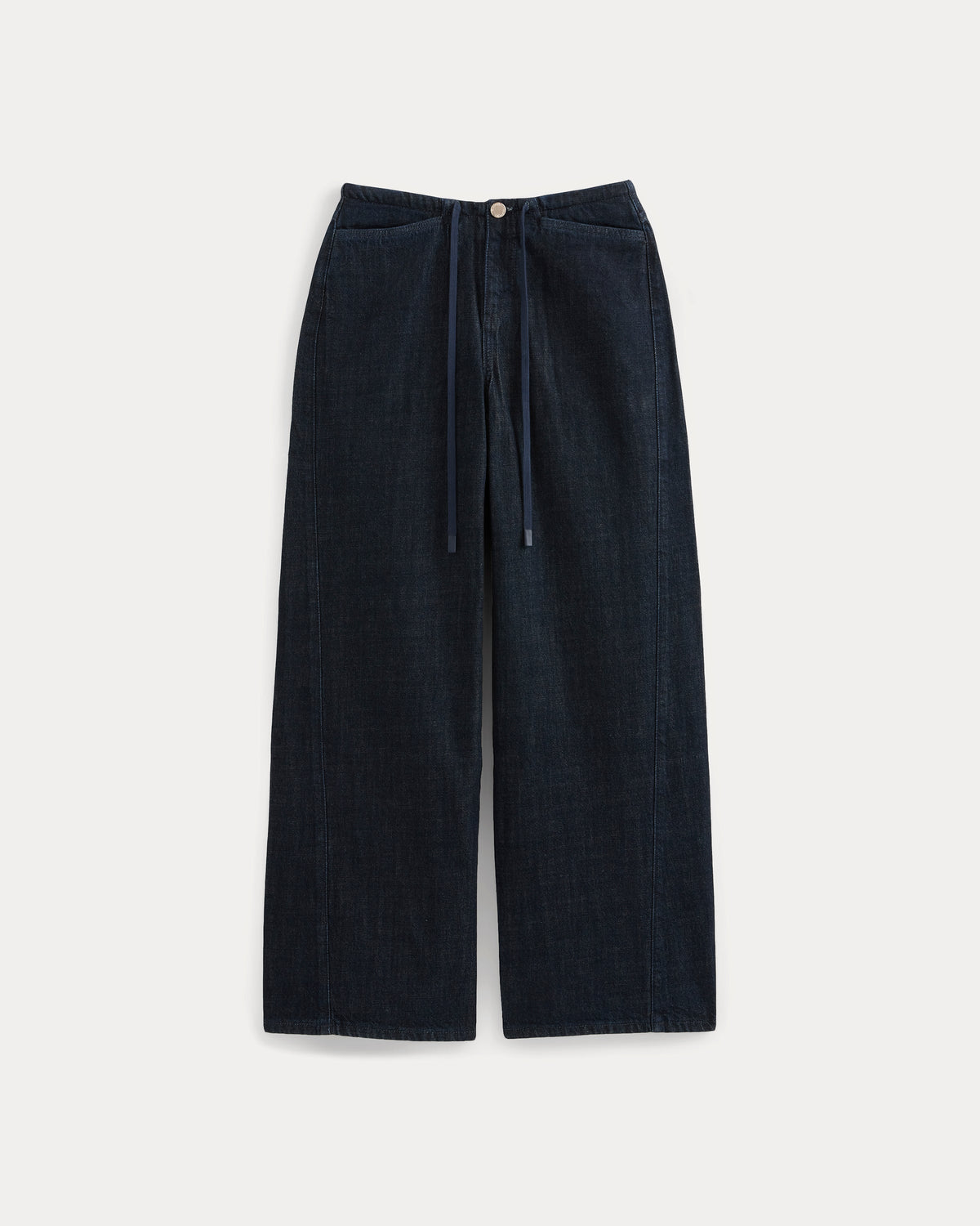 Low-Slung Tie-Front Jean in Dark Indigo — alternate view