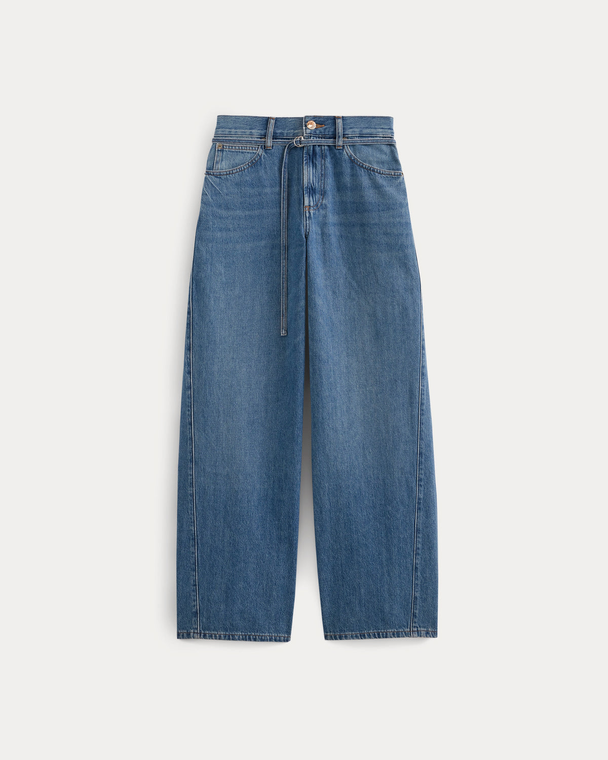 Lightweight Loose Wide-Leg Jean in Medium Indigo — alternate view