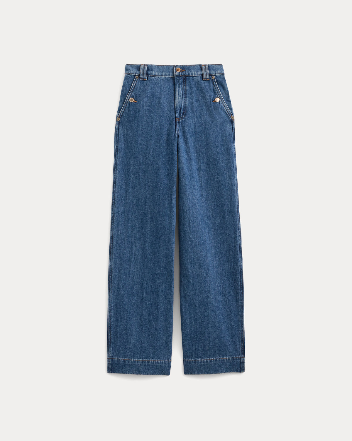 Lightweight Mariner Jean in Medium Indigo — alternate view