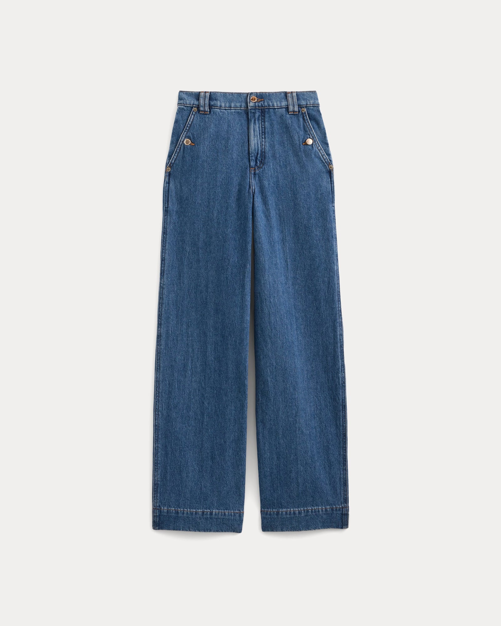 Lightweight Mariner Jean in Medium Indigo — alternate view